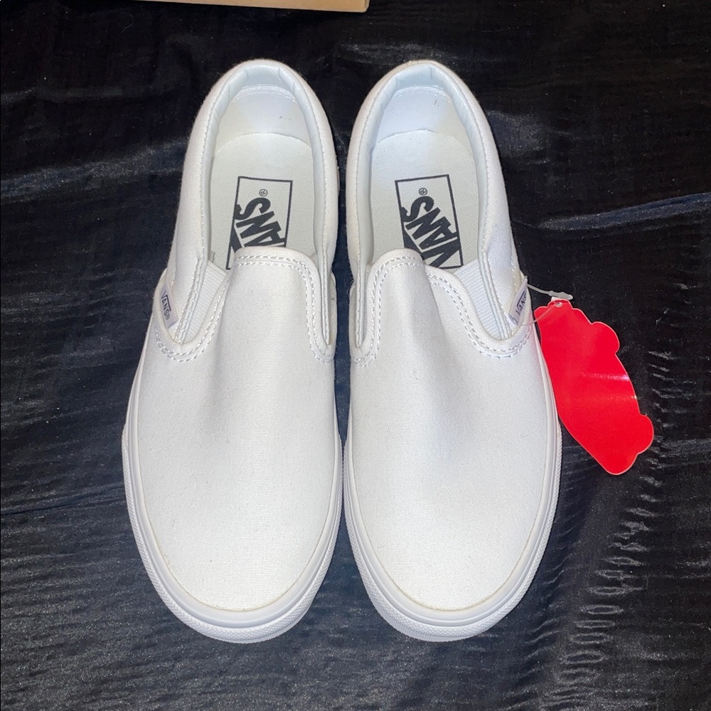 White Slip On Vans - Picture 4 of 4